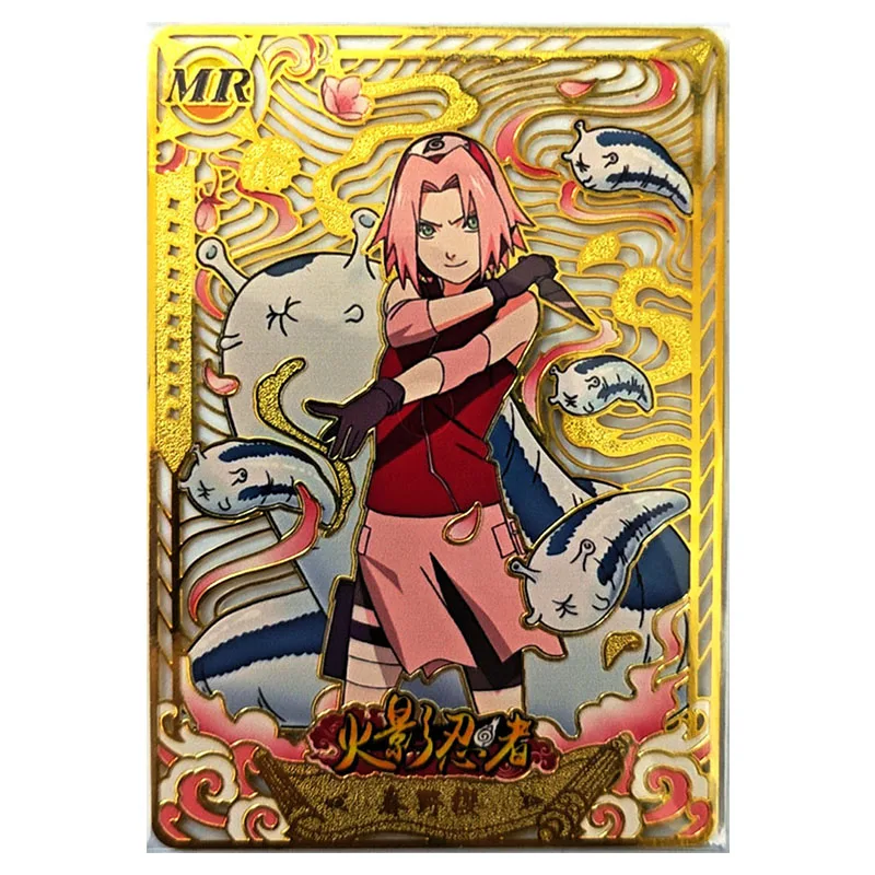 Anime NARUTO Rare Metal MR Refraction Collectible Coins Kakashi Uchiha Sasuke Haruno Sakura Roshi Toys for boys Birthday Gift