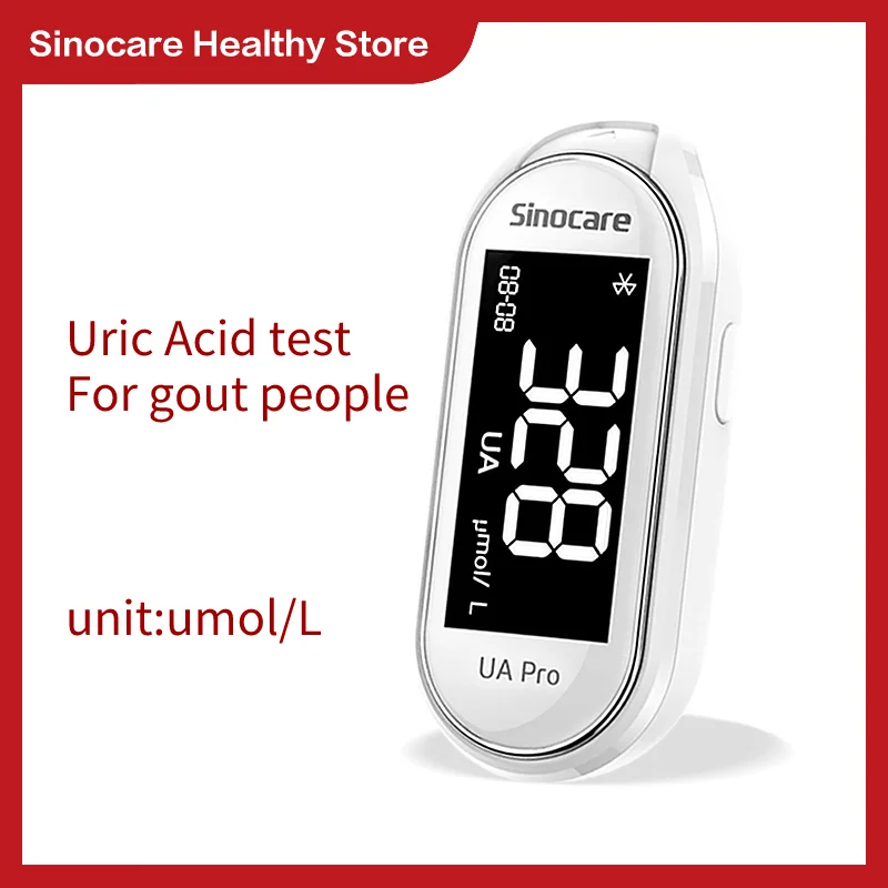 Sinocare UA Pro Ürik Asit Ölçer Gut Test Cihazı Cihazı için kullanılan Ev Ürik Asit Monitörü KOD YOK [Yalnızca şeritler] veya [Ölçüm kiti]
