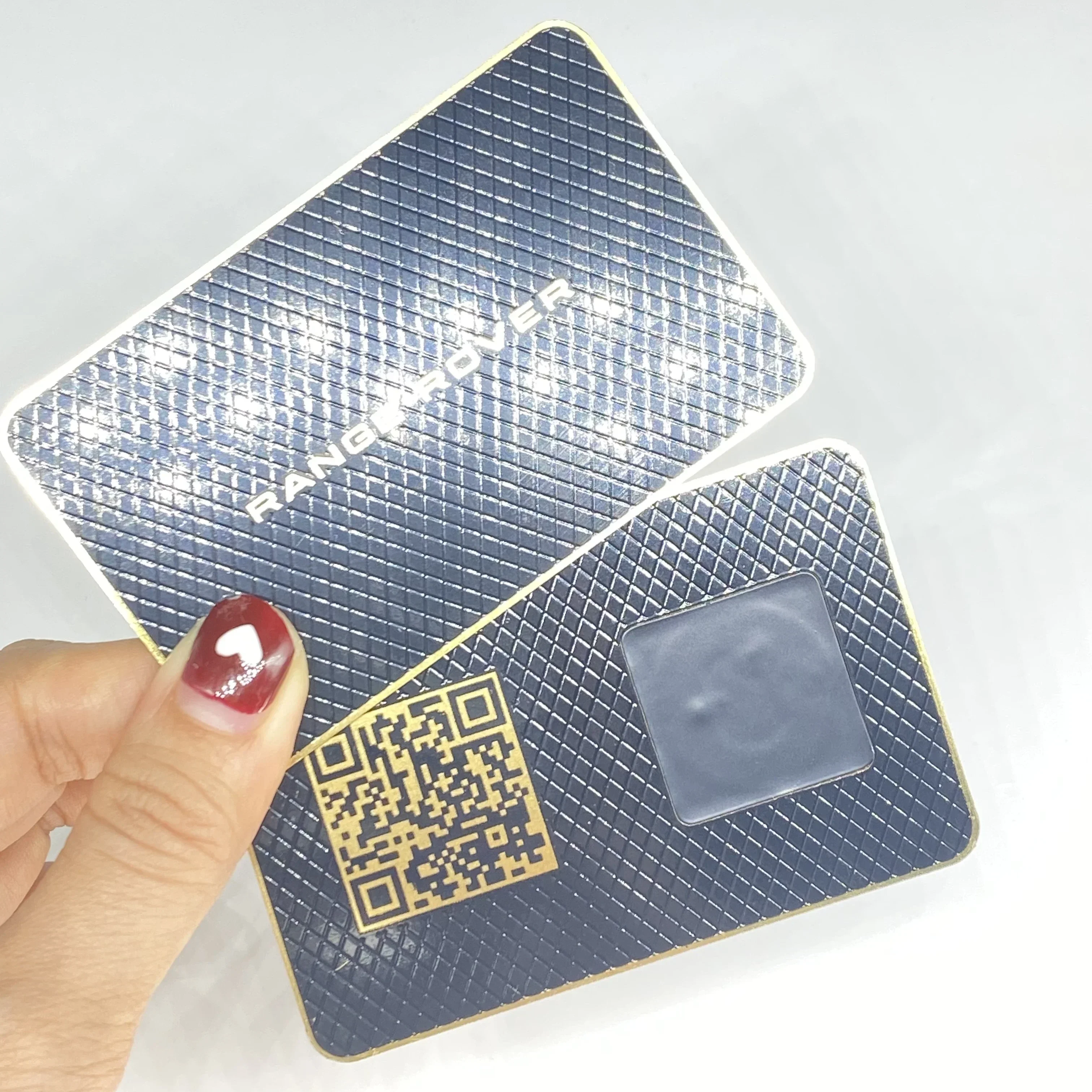 جديد وصول طباعة بطاقة الأعمال المعدنية الفضية