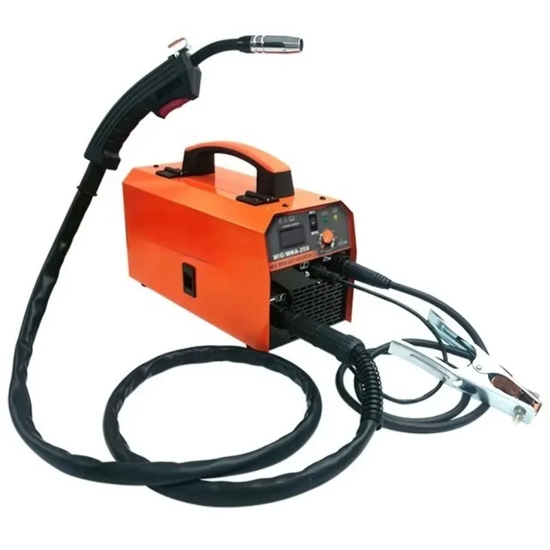 Gas shielded welding machine 2 in 1 portable MMA/MIG 250A arc IGBT inverter AC airless secondary welding welding machine