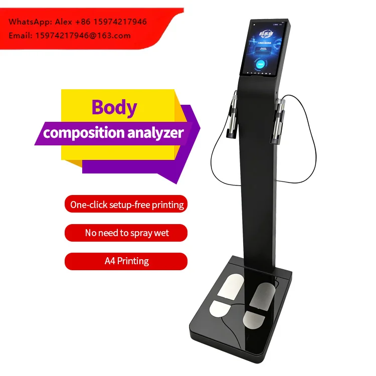 Electrodes Body Composition Analyzer OEM Manufacturer A4 Paper Printing Data Auto Fitness Body Composition Testing Machine