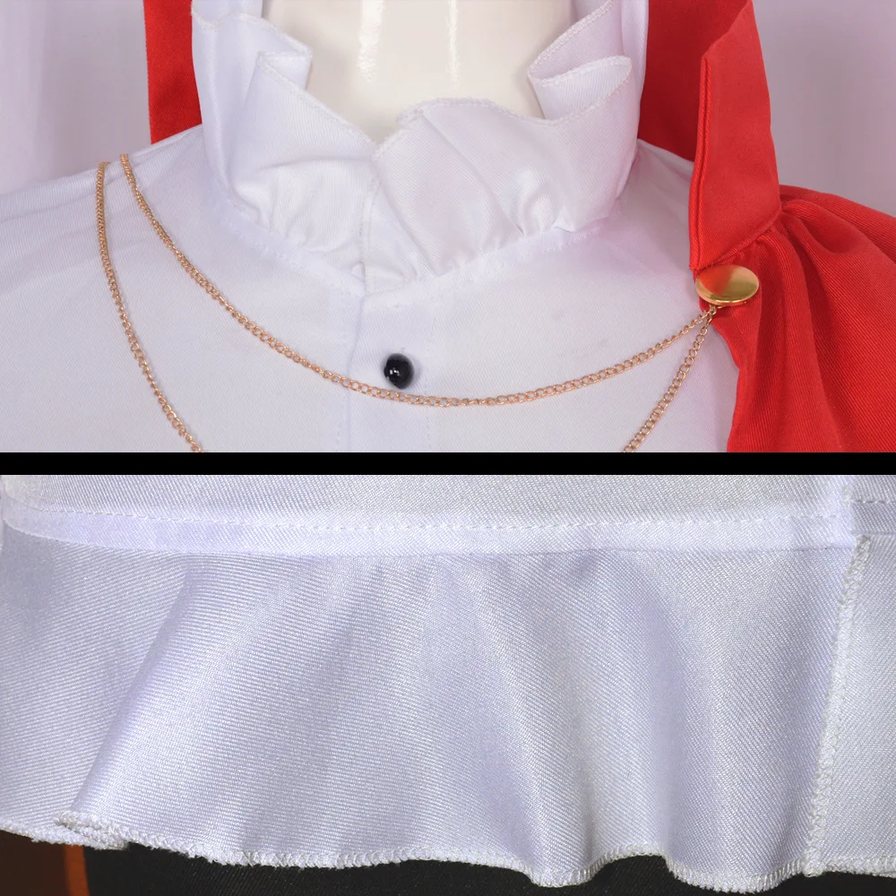 Cake Island Incident Vinsmoke Sanji Cosplay Costume White Ruffles Shirt Pants Red Cape Suit Halloween Man Woman Adult Costumes view 4
