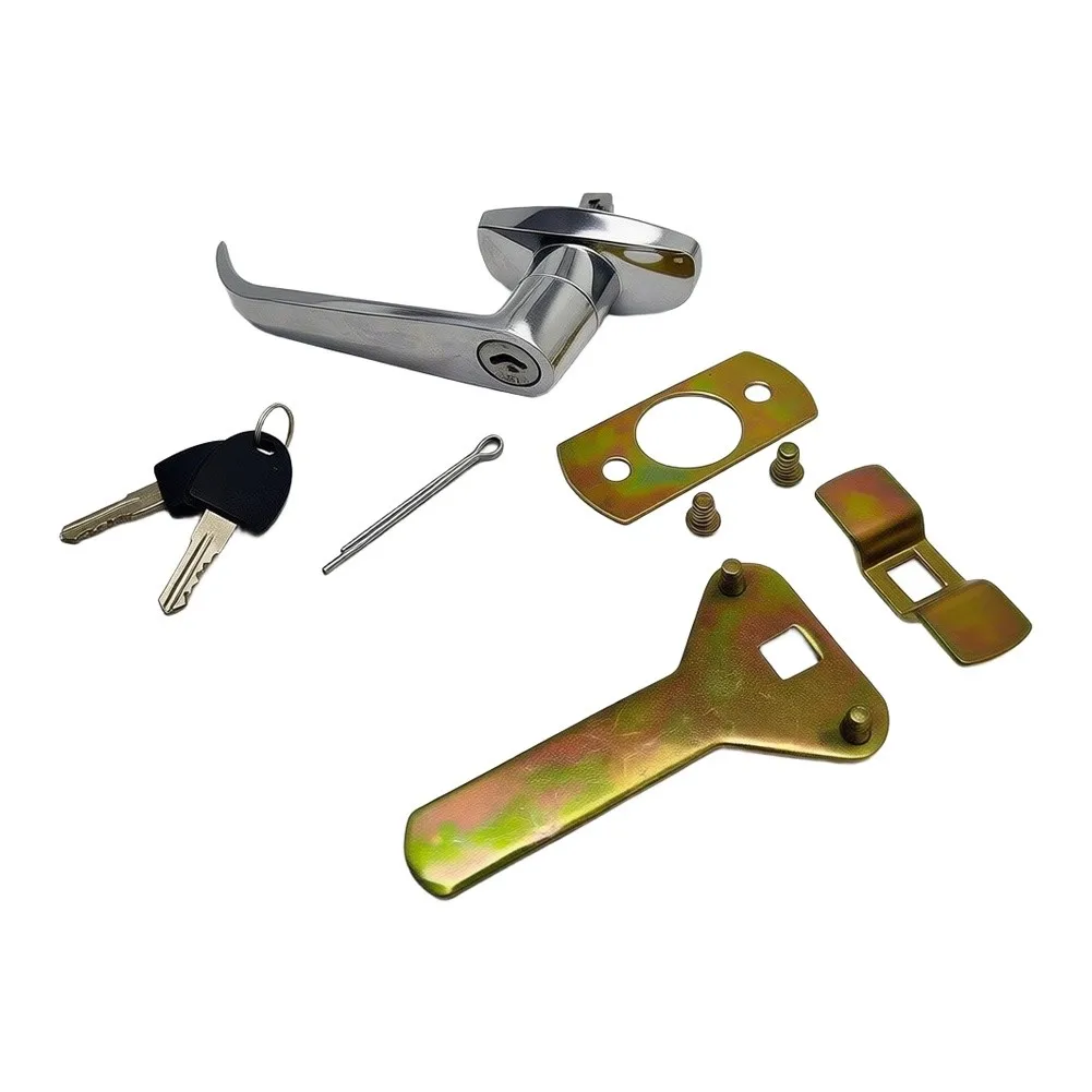 Zinc Alloy For T Handle Latch Suitable For Lock Industrial Enclosure Security Cabinet Door Hardware Silver 104.5mm Spare Tool