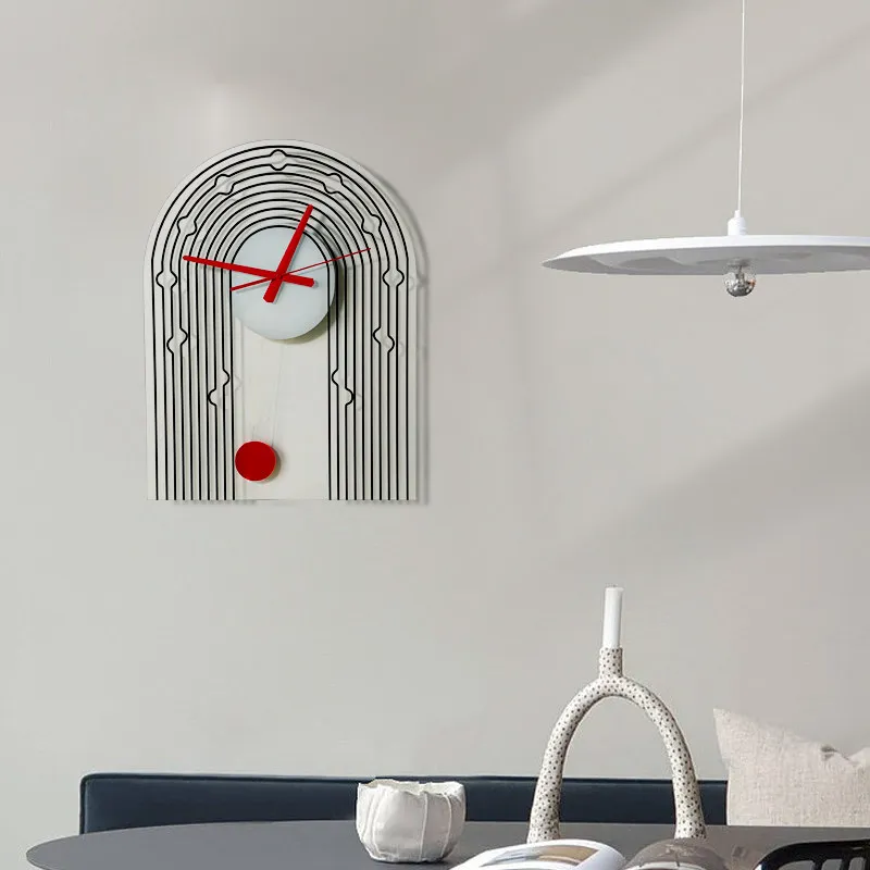 T*-Nordic Fashion Wall Watch Minimalist Creative Silent Design Simple Aesthetic Wall Clocks Modern Living Room Home Decor