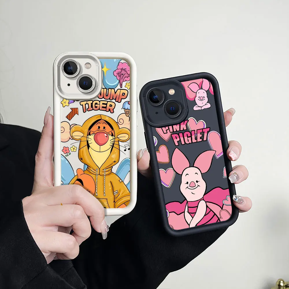 Disney Winnie The Pooh Piglet Tigger Case For VIVO X100 X90 X80 X70 X60 V30 V29 V27 V27E V25 V23 V23E V20 V15 V11I PRO 5G Cover