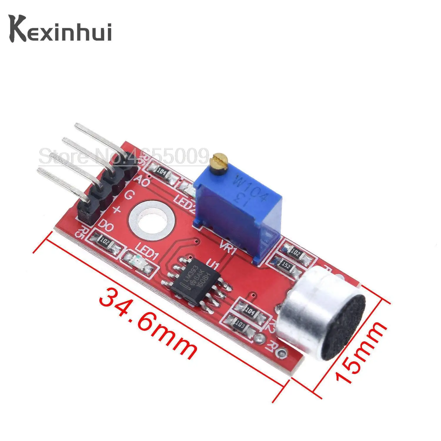 Microphone Voice Sound Sensor Detection Module For Arduino AVR PIC Analog Digital Output Sensors KY-038 KY-037