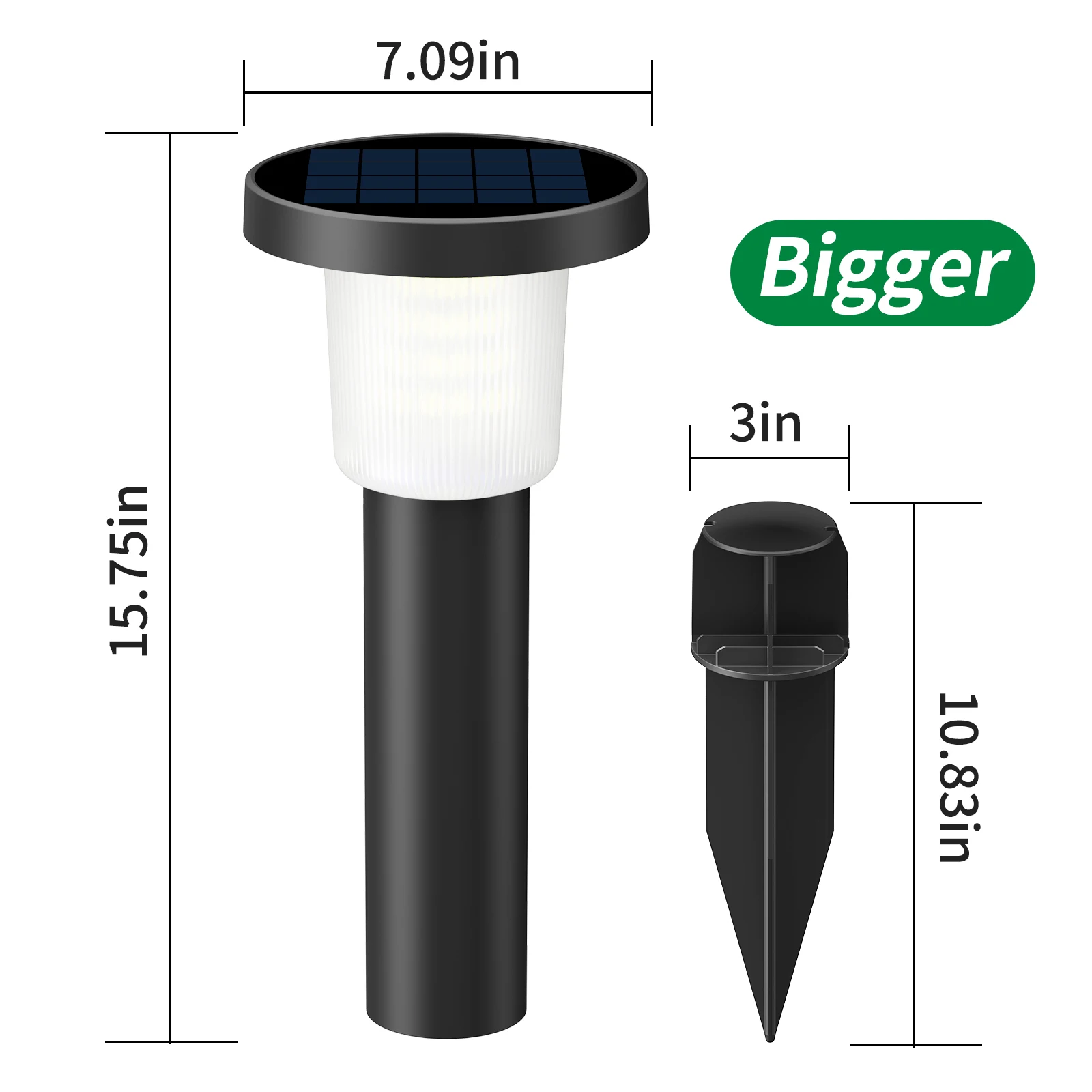 Lámparas solares INTELAMP para jardín exterior con mando a distancia, iluminación de jardín solar de 40 cm [Clase de energía A] Paquete de 2