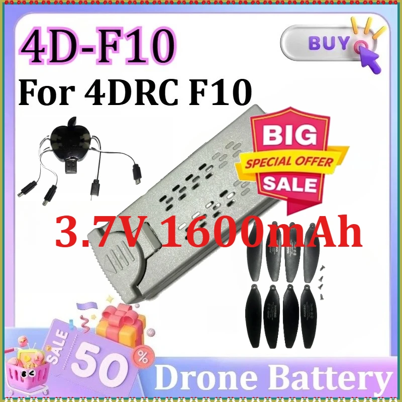 

4DRC F10 4D-F10 for 4DRC F10 4D-F10 Quadcopter 3.7V 1600mAh Wifi/GPS Aerial Remote Control Drone Spare Parts Battery