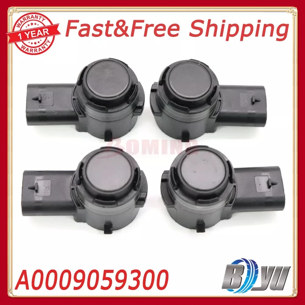 

4x Black PDC Parking Sensor A0009059300 For Mercedes-Benz W212 E550 C300 C400