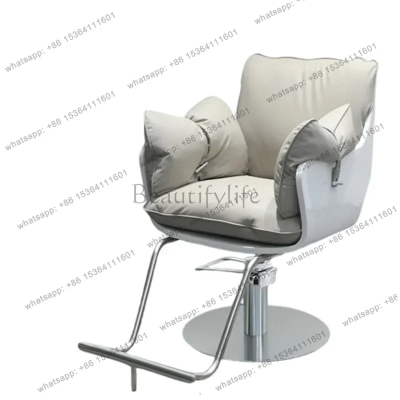 LSBarbershop Lift Barber Chairs Modern Simple Perm Hair Dyeing Barber Chairs Hairdressing Comfort Salon Furniture Barbearia FYBC