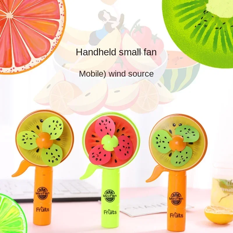 Summer Children's Mini Cartoon Hand Cranked Small Fan Baby Stroller, Portable Handheld and Portable Children's Fan Gift Toys