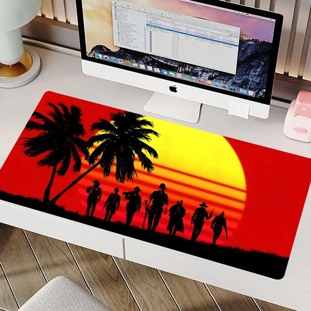 Red D-Dead R-Redemptions Mouse Pad valorant Gaming Mouse Pad Large Mousepad Computer Game Keyboard Laptop Mouse Mat 400x900mm De