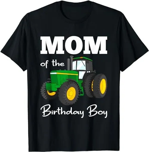 Mom Of The Birthday Boy T Shirt Tractor Farm Party Sweat 48636