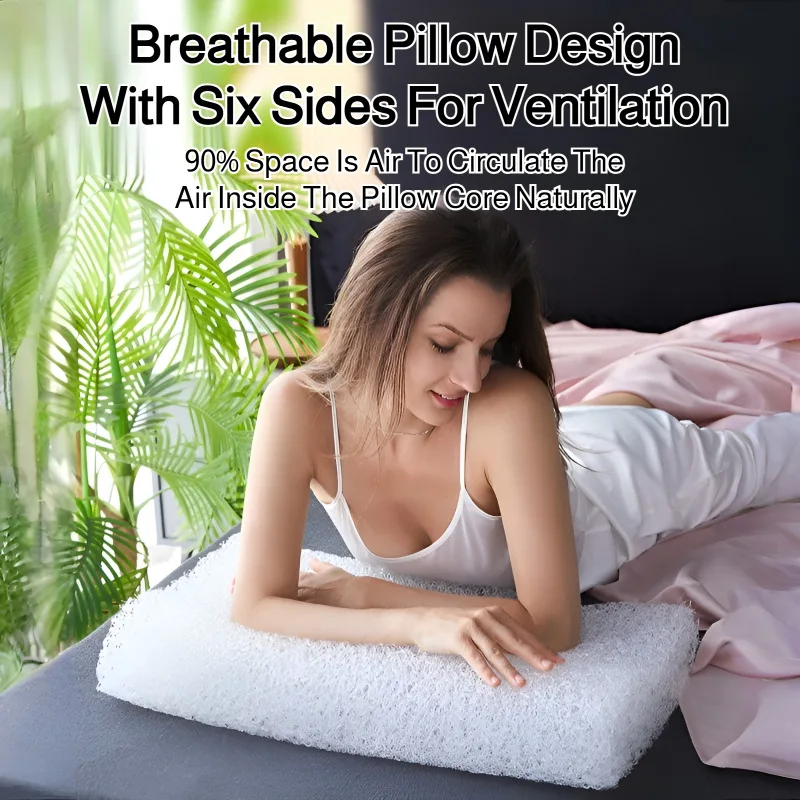 New 4d Air Fiber Pillow Four Seasons Breathable Neck Protection Comfortable Pillow Core Washable Student Dormitory Pillow Core