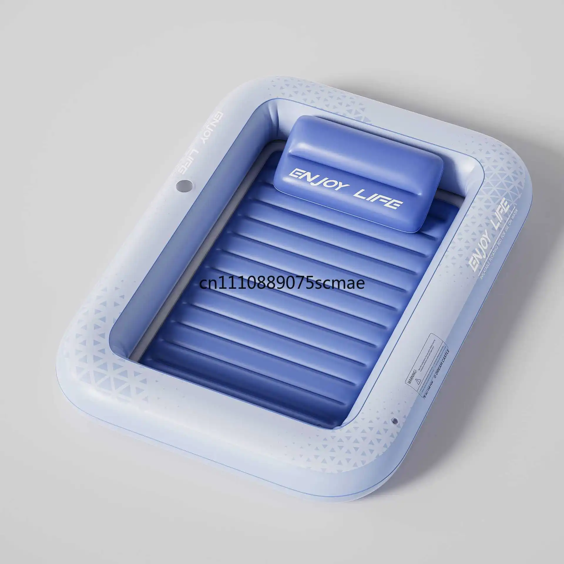 Inflatable floating bed tanning pool beach lounge chair adult outdoor floating row foldable pvc view 6