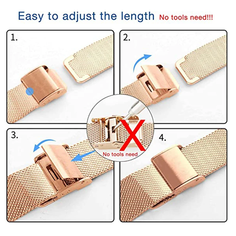 Premium-Milanese-Armband für Fitbit Charge 6 5, Edelstahl-Mesh-Uhrenarmbandschlaufe für den Austausch des Fitbit Charge 6