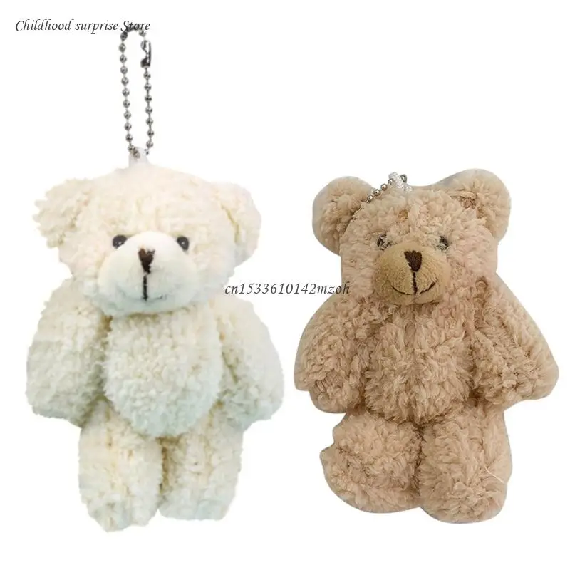 Plush Bear Keychain Women Girl Purse for Handbag Decors Accessories Dropship