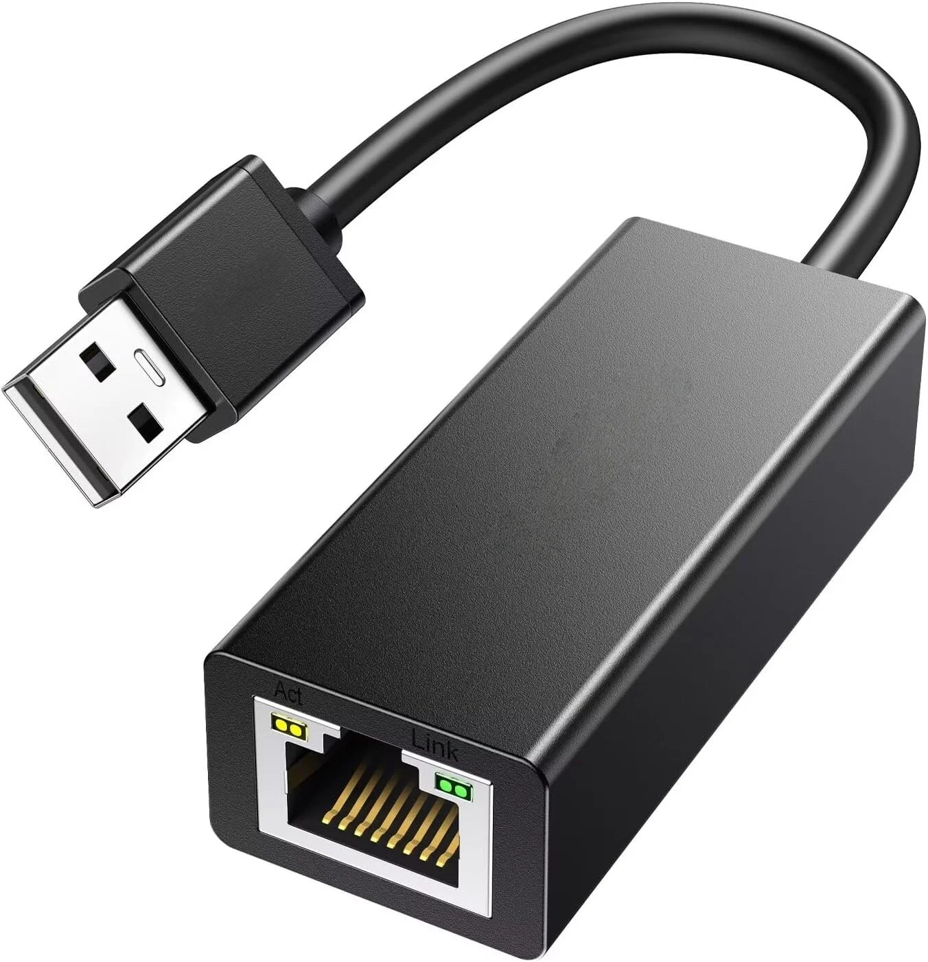 10 Buah Adaptor USB Ke Ethernet Kecepatan Tinggi - LAN RJ45 10/100Mbps untuk Laptop, Switch, MacBook, Windows, Mac, Linux