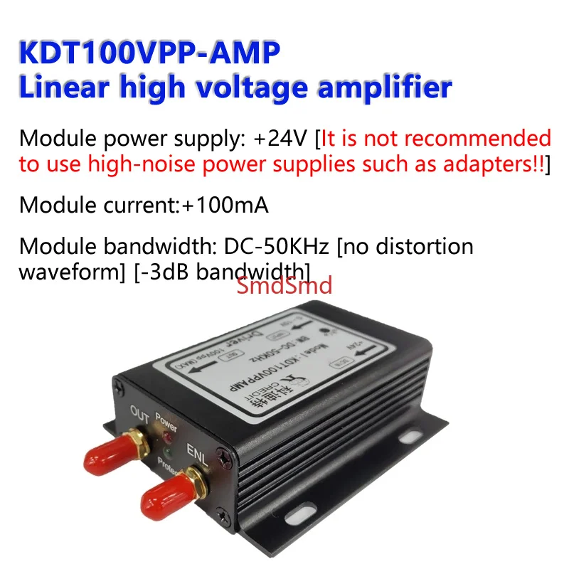Piezoelectric Ceramic PZT Driver Controller Linear 100V High Voltage Output Operational Amplification Arbitrary Wave 50KHz