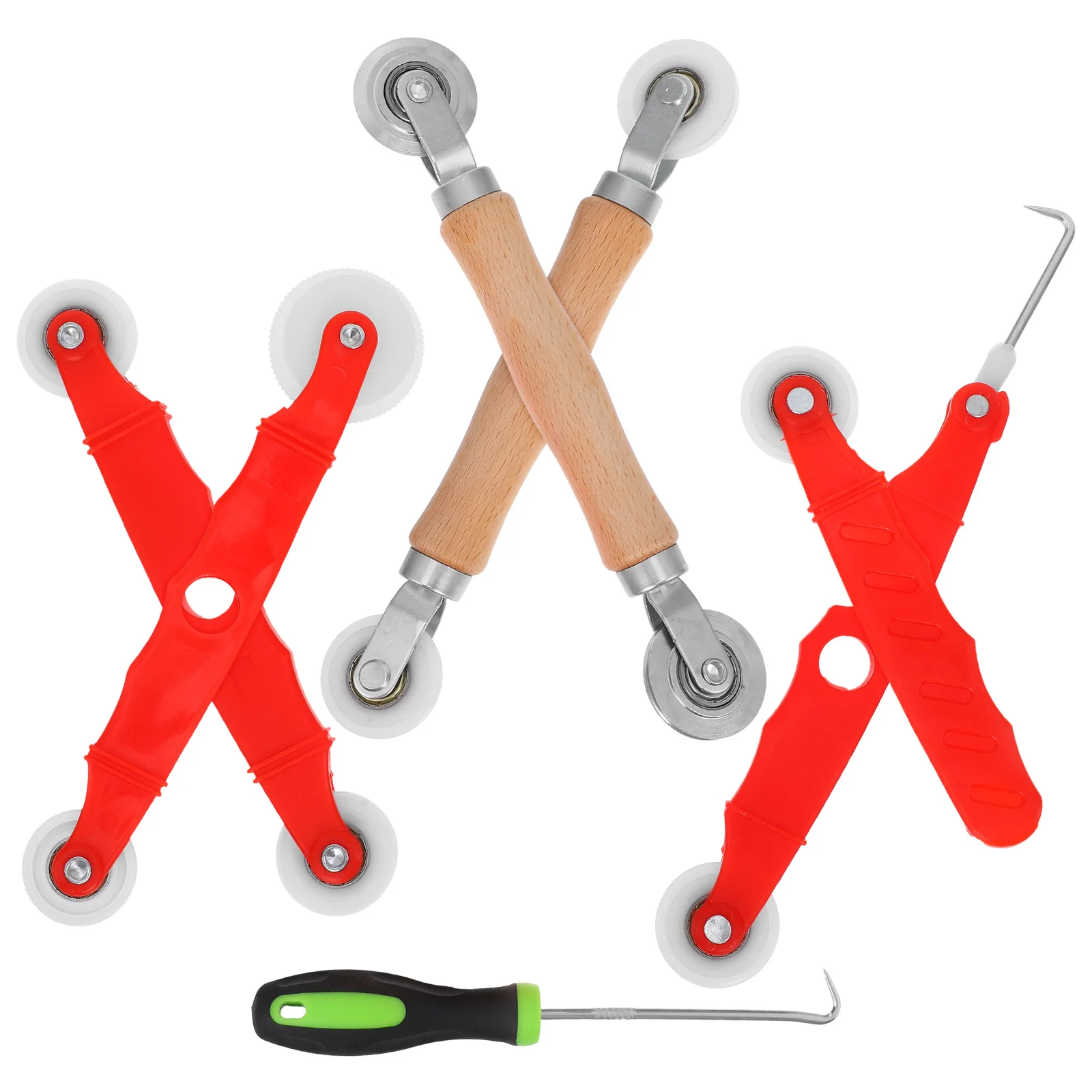 

1Set Screen Replacement Kit Alloy Screen Repair Tool Spline Roller Hook Tool for Window Door Mesh DIY Projects