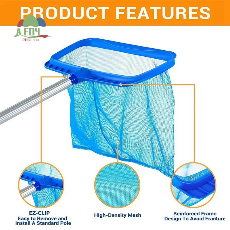 

AED4-Pool Skimmer,Pool Skimmer Net,Swimming Pool Leaf Skimmer Net Larger Capacity Pool Net For Cleaning,Debris Pickup Removal