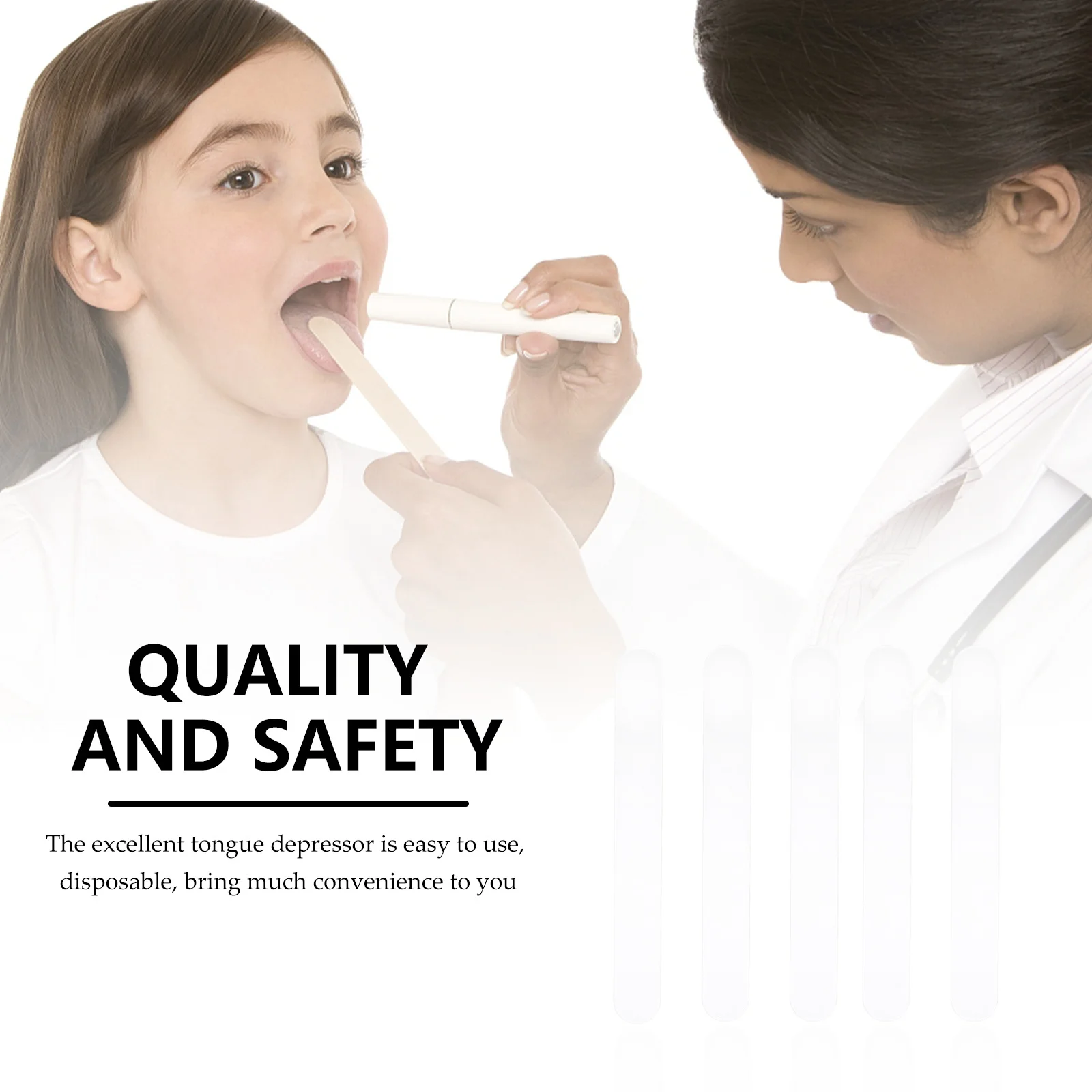 20pcs Pp Stirring Stick Tongue Depressor For Use Disposable Medical Teaching Tool Practical Hospital Supplies