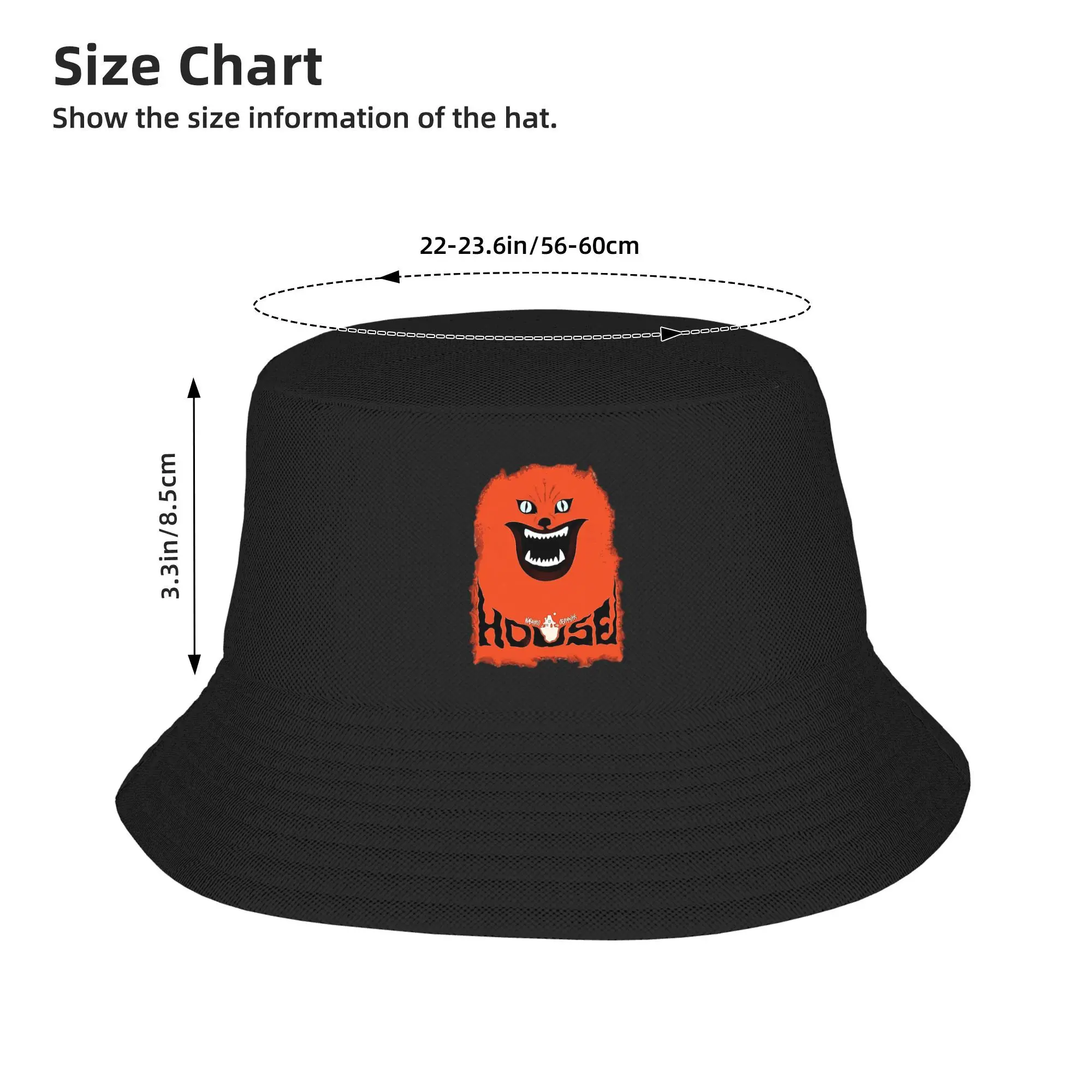 House (hausu) Logo Bucket Hat Panama For Man Woman Bob Hats Outdoor Hip Hop Autumn Fisherman Hats For Summer Fishing Unisex Caps