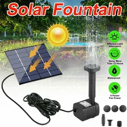 Solar Fountain Pump Solar Power Fountain Floating Water Pump Bird Bath Pond with 6 Spray Head Outdoor Garden  Pool Decor