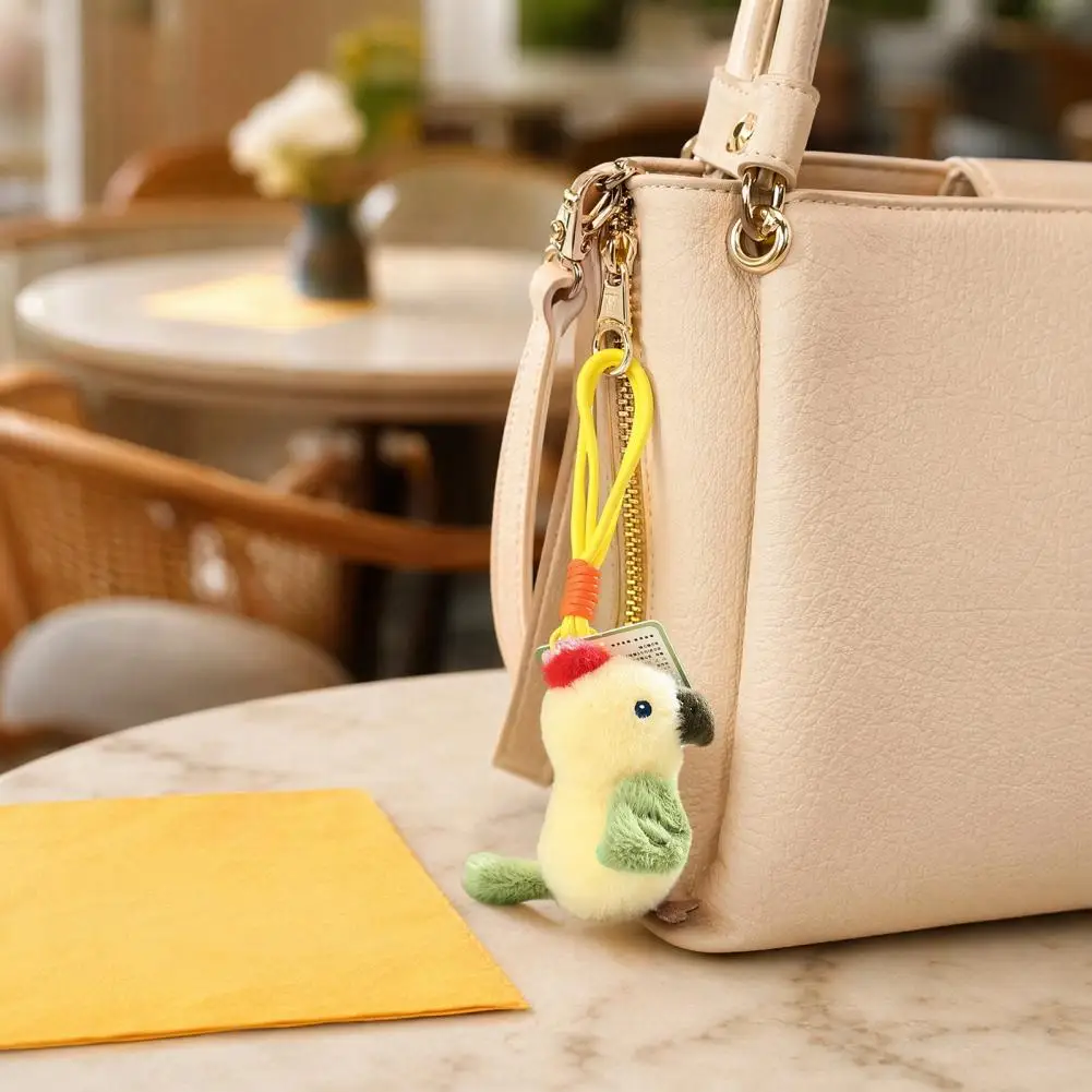 

Plush Pendant Cute Bag Charm Cute Simulated Bird Plush Keychain Small Parrot Stuffed Pendant Soft Sparrow Toy for Bag Backpack