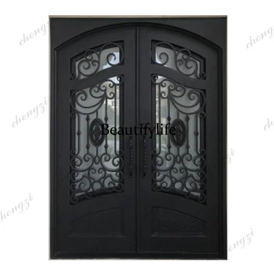 Z138 Customization Custom Or Standard Iron Entry Door Wrought Iron Door Front Door Iron Wrought Prices