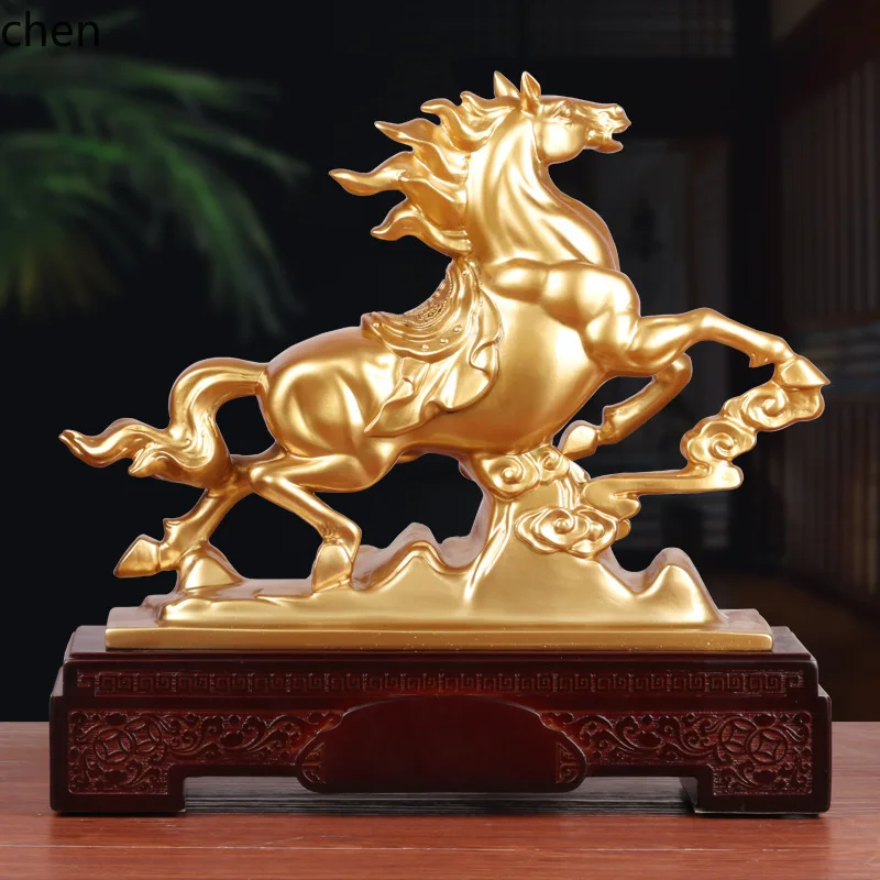 Horse Success Zodiac Horse Ornament Office Wine Cabinet Decorative Gift for Housewarming and Opening Ceremony