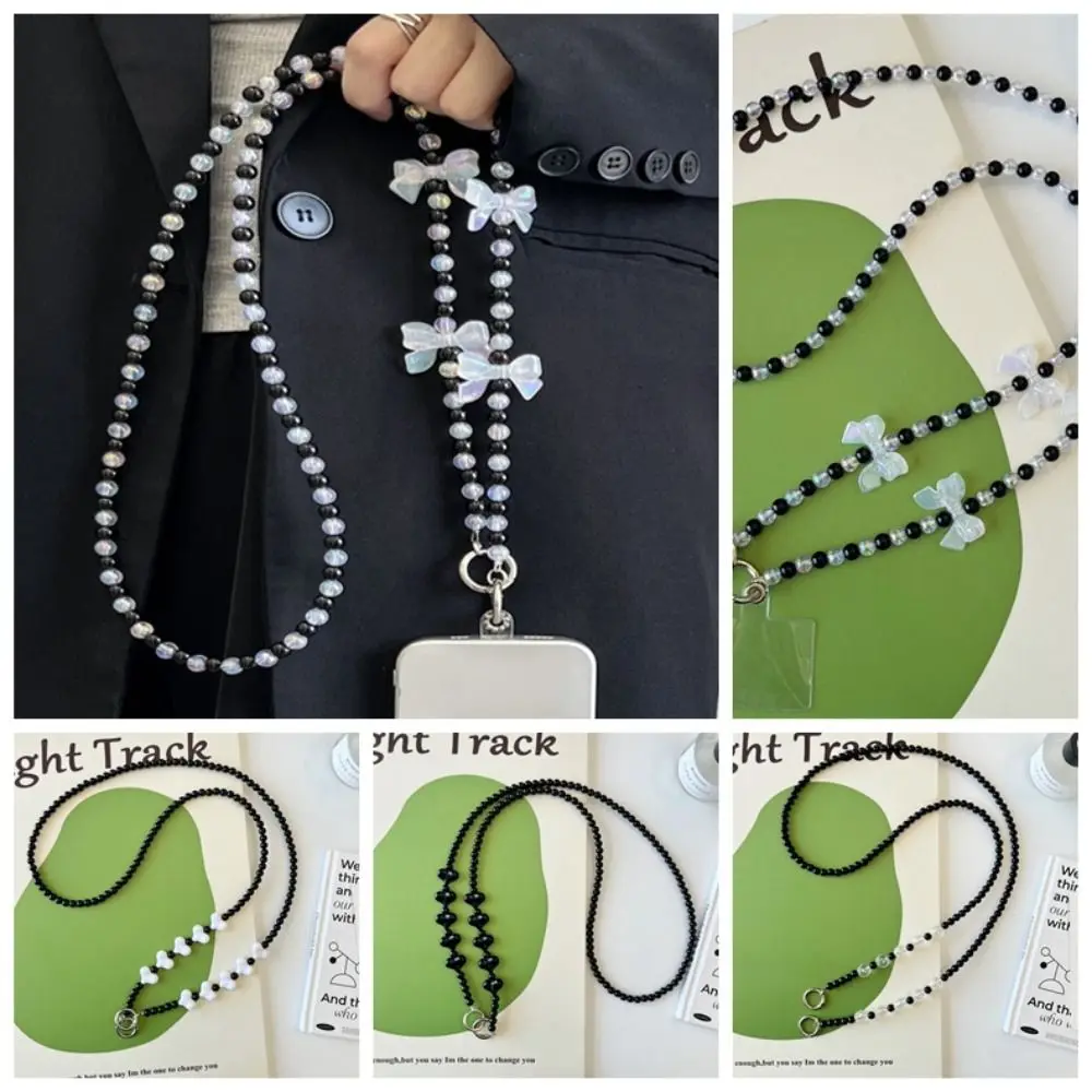 

1 Pc Creative Acrylic Beads Crossbody Phone Lanyard Anti Lost Phone Case Hanging Rope Girls Bag Pendant Charms Decoration