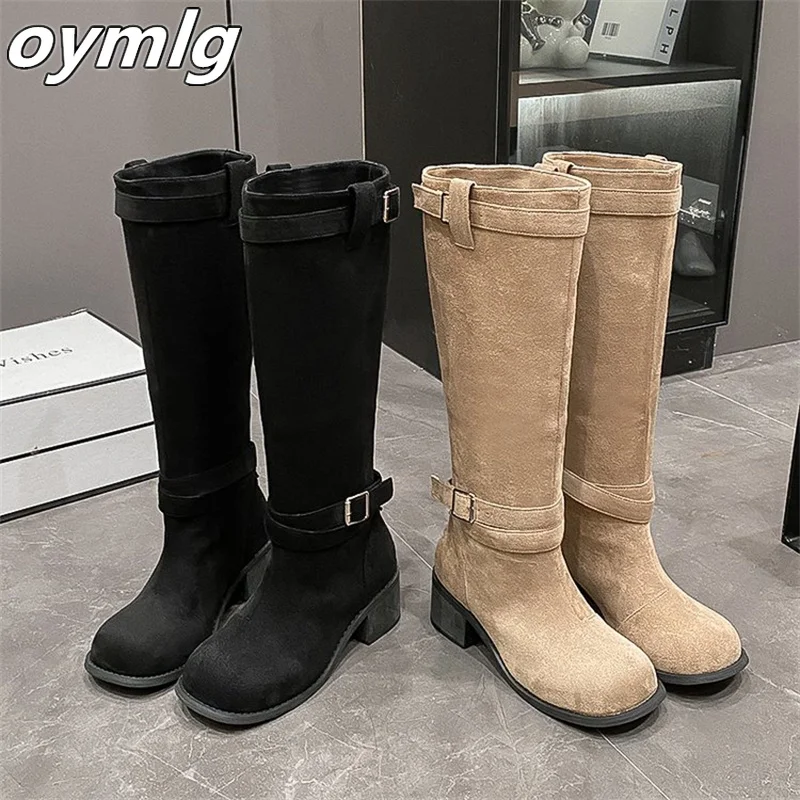 Thick soled knee high boots for women, 2024 new trend versatile height increasing knight boots fashion boots