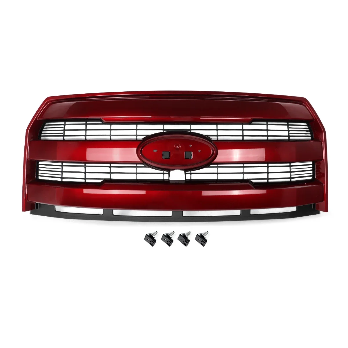 For Ford F150 F-150 2015 2016 2017 Racing Grills Lariat Style Front Bumper Radiator Grille Assembly with Camera Hole FL3Z8200RA