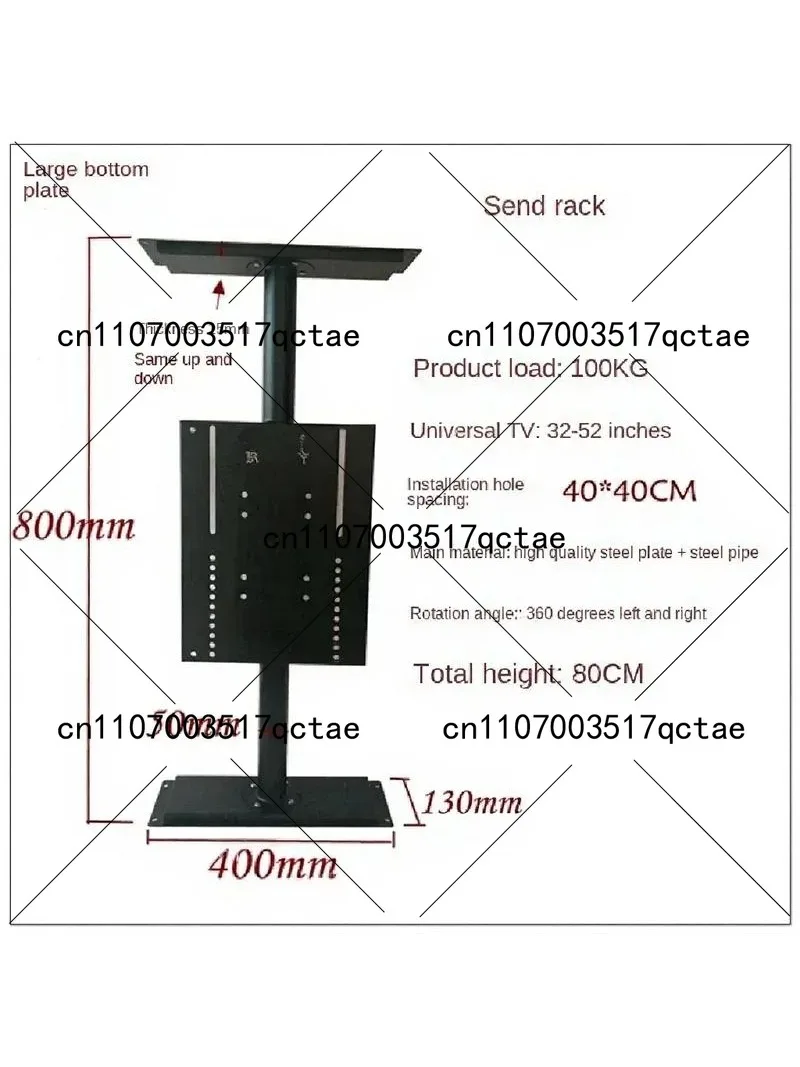 360 Degree Rotating TV Mount for LCD TV Partition Wall, Hidden Suit Inside The Line, Rotating Base Tube Frame