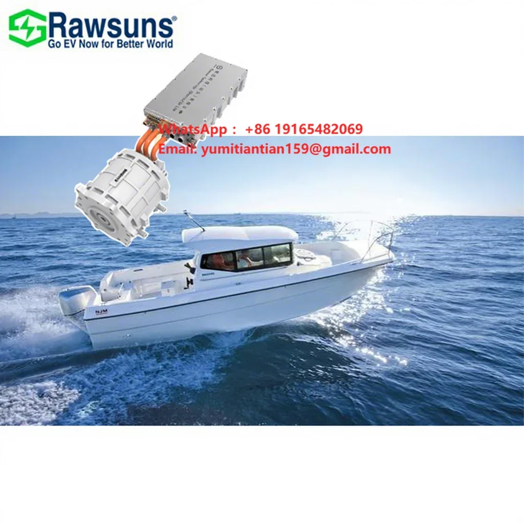 50kW 3000rpm EV Marine PMSM Motor + Inverter Controller 380VDC Conversion Kit Electric Propulsion System for Ship/Yacht/Boat