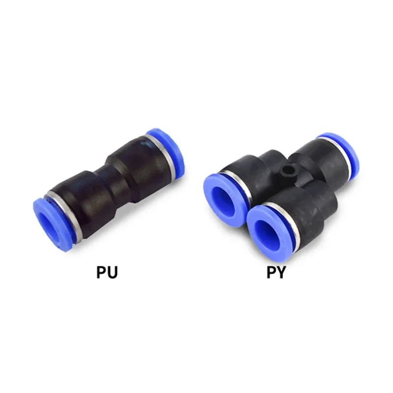 Pneumatic Fitting Pipe Connector Tube Air Quick Fittings Water Push In Hose Plastic 4mm 6mm 8mm 10mm 12mm 14mm PU PY Connectors