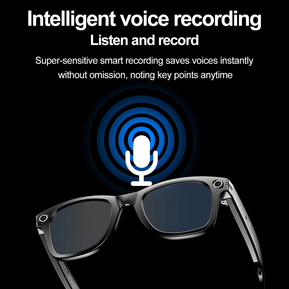 AI Smart Glasses with GPT4.0: Camera Sunglasses for Recording, Photos, Music, Calls, Real-Time Translation & Chat