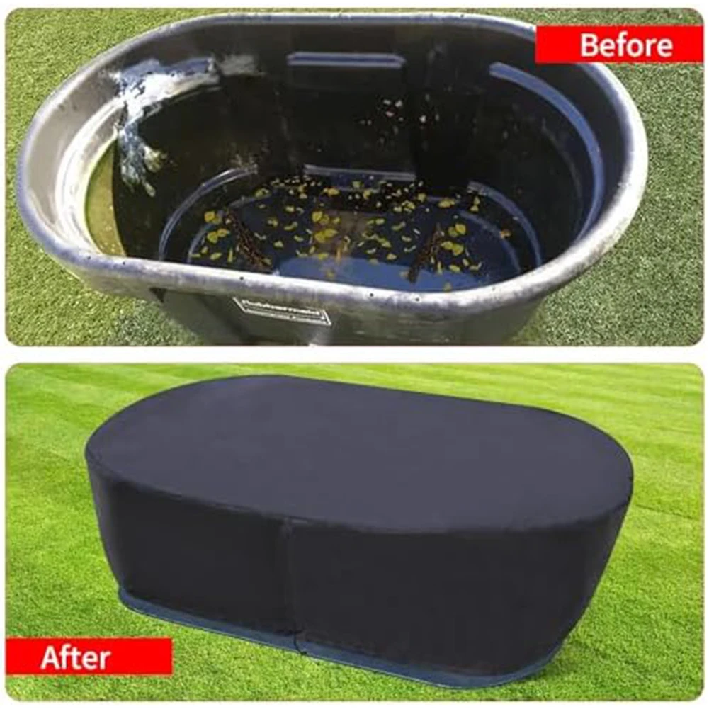 

Черная крышка бака для ванны Черная крышка для бассейна Беспроблемное обслуживание Универсальная защитная крышка для зимнего использования
