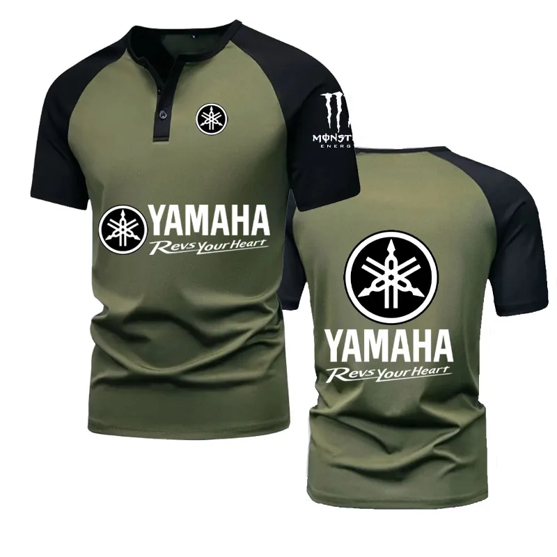 Yamaha  Logo Heavy Motorcycle Enthusiasts Yamaha Cycling T-shirt Club Team Customized Short Sleeve Trend Short-sleeved casual st