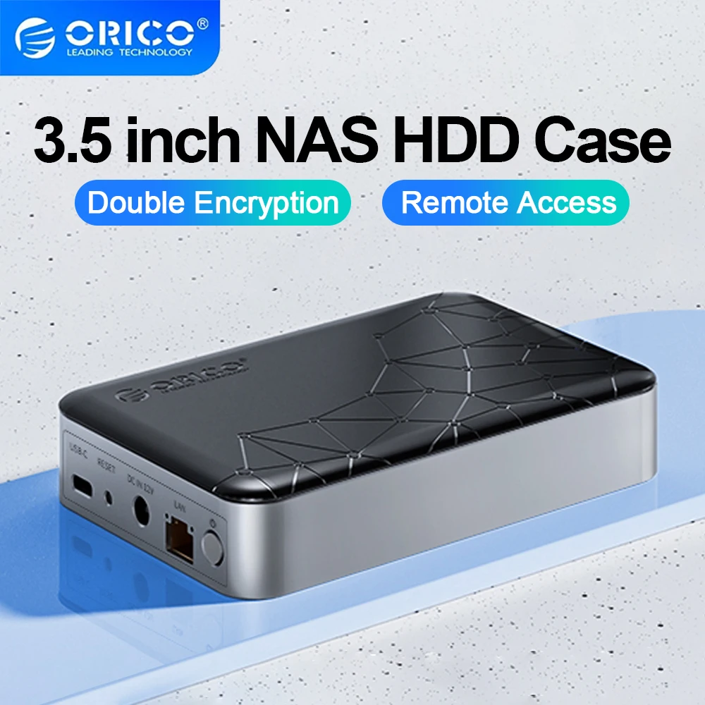 ORICO NAS External Hd 3.5" Type-C Port Super Speed NAS with Automatic Backup Remote Access & Share for Laptop PC Phone PC Case