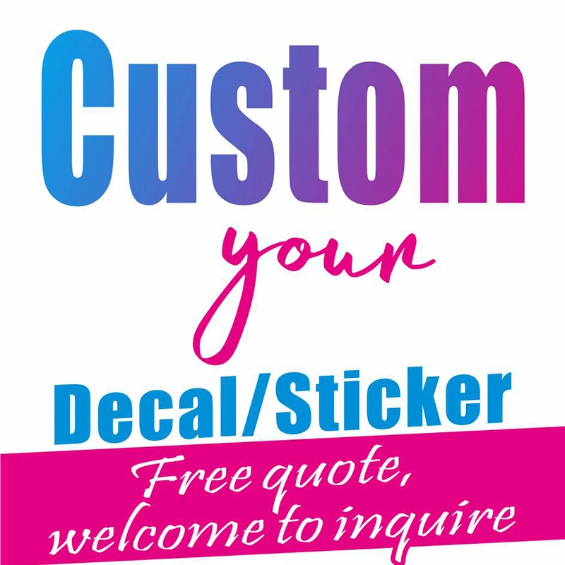 Custom Vinyl Decal Sticker Personalized Lettering Logo Picture Car Laptop Window Wall Waterproof Vinyl