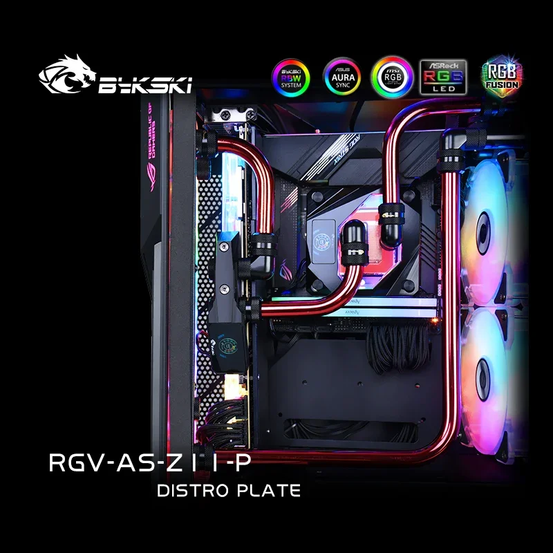 BYKSKI Acrylic Board Water Channel Solution use for ASUS ROG Z11 Case / Kit for CPU and GPU Block / Instead Reservoir