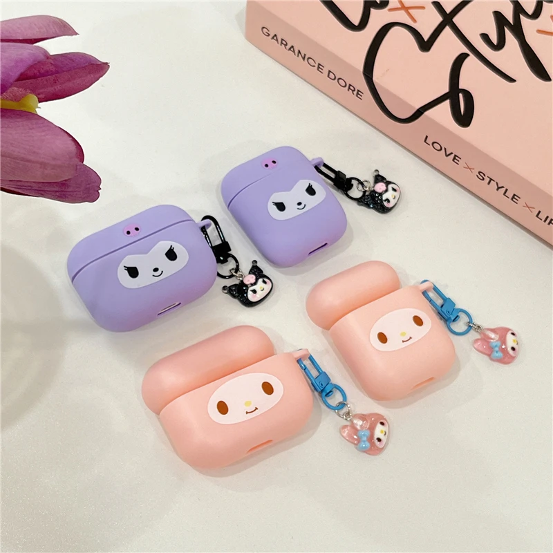 New Hello Kitty Disney SANRIO Kuromi Melody Pochacco Case FOR Airpods 1/2/3 Pro 2 Soft TPU Earphone Cover Case FOR Girls/Women