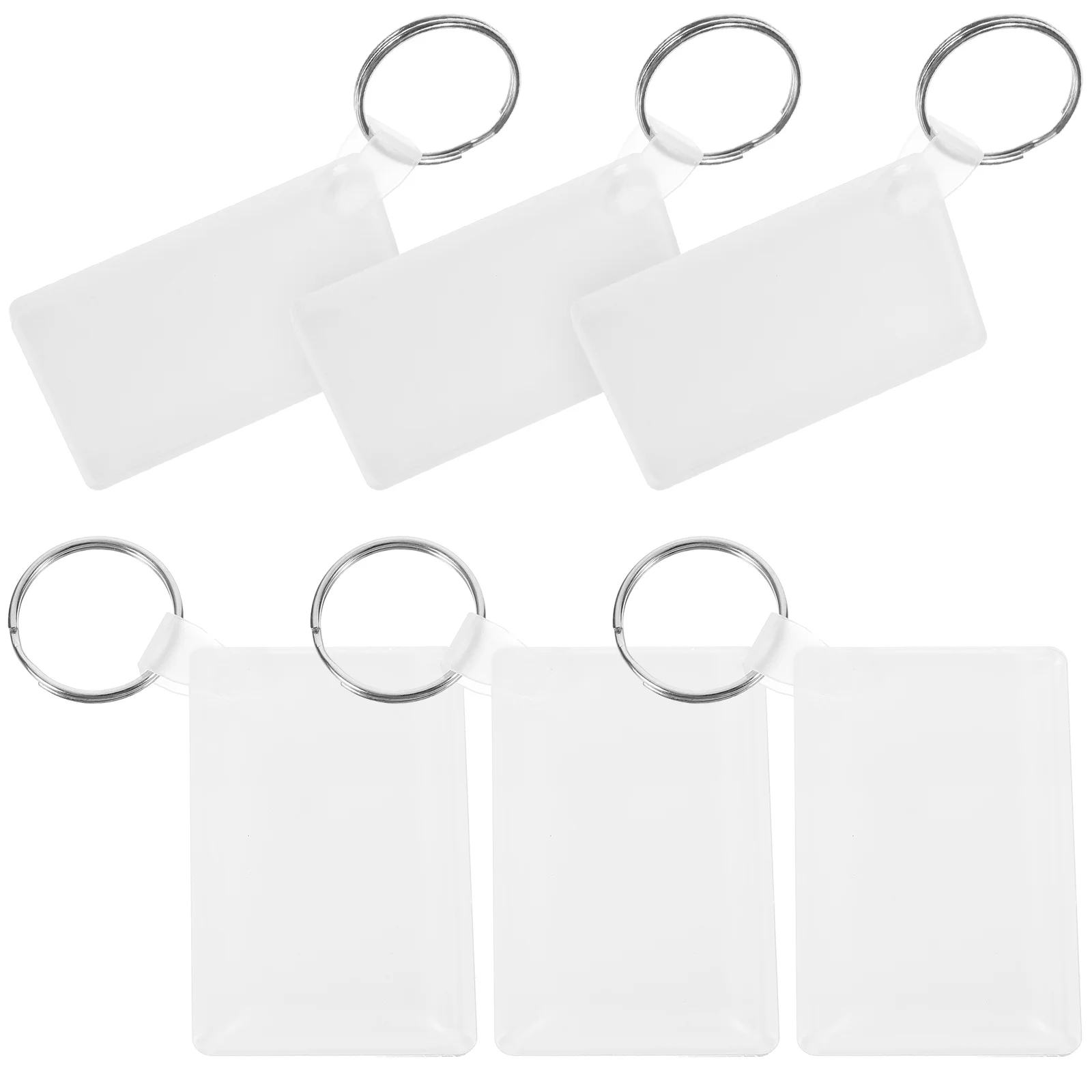 

6 Pcs Key Chain Accessories Heat Transfer Sublimation Keychain Blanks Ornaments Keychains