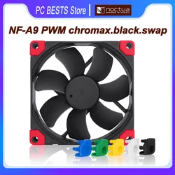 Noctua-プリンターケース,NF-A9 pwm,黒色,12v,4ピン,インテリジェント温度制御,高品質,CPU,9cm