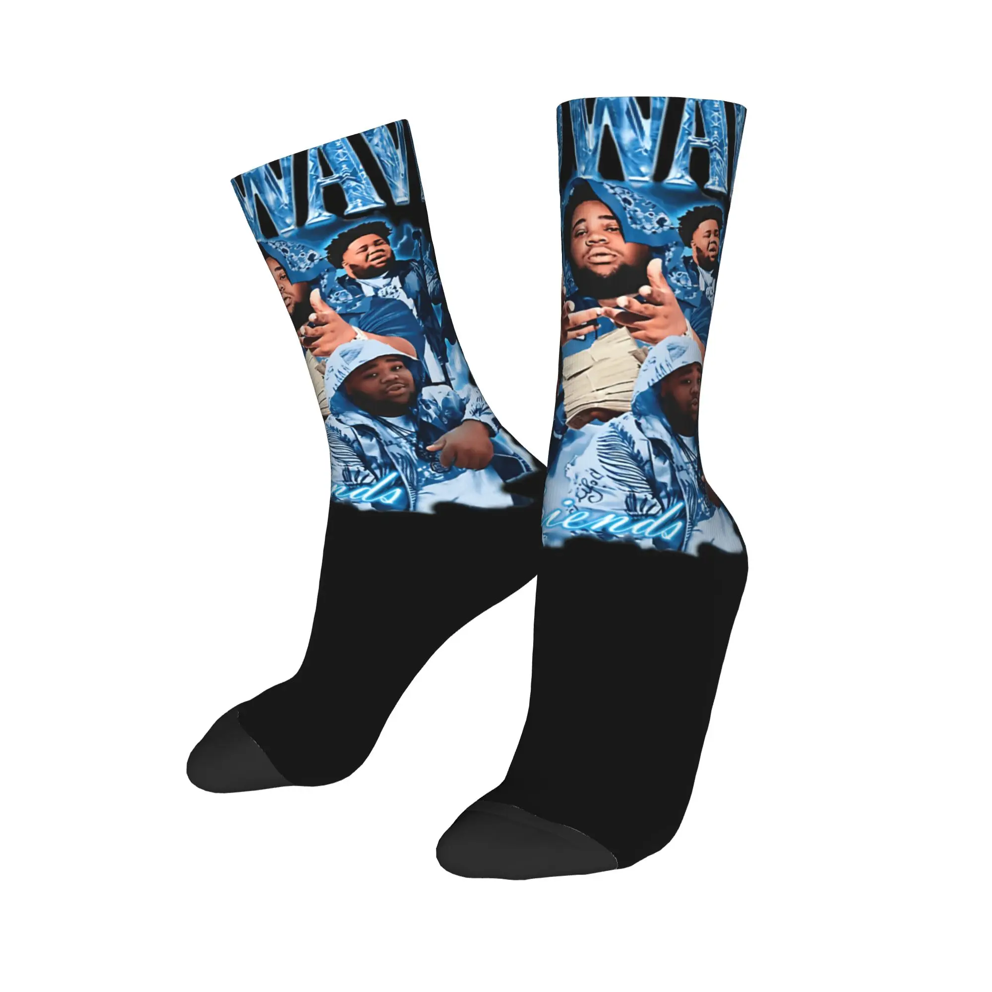 Rod Wave Hip Hop Rapper Last Lap  Socks Men's Women's Polyester Fashion  Socks Crazy Spring Summer Autumn Winter Socks Gifts