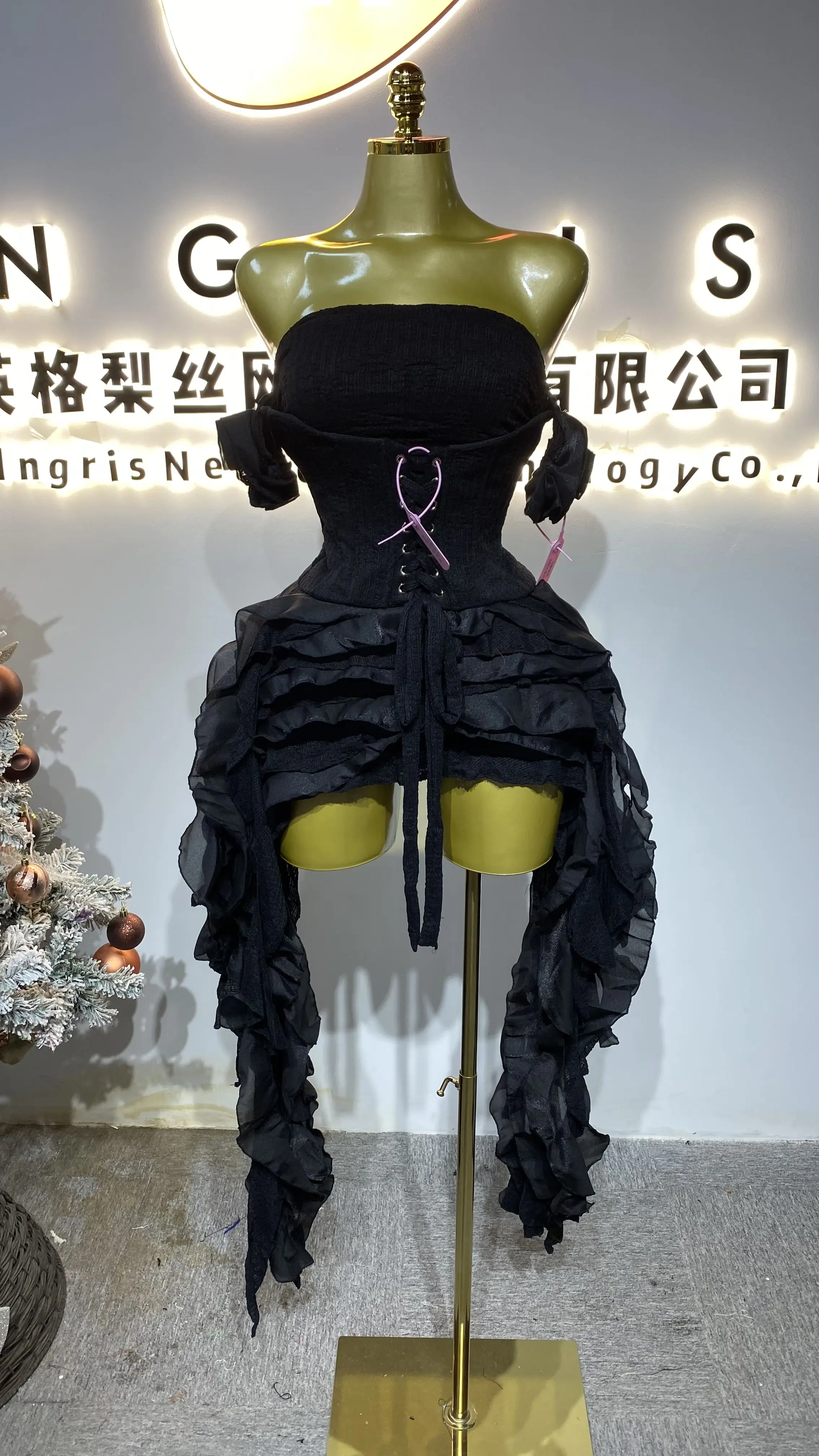 

2025 Premium High-Quality Evening Gown, Fashionable Luxury 3-Piece Set, Sexy Bodycon Dress-GZXX327