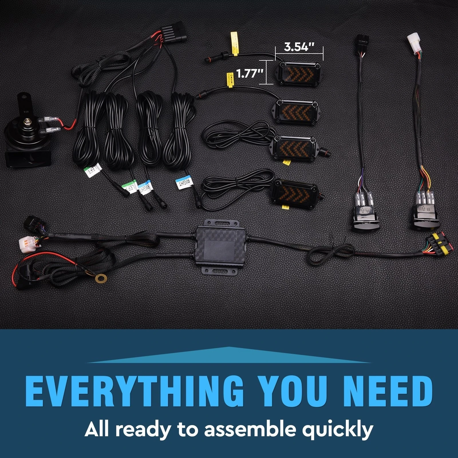 لكاواساكي تيريكس 750 800 KRX 1000 Can-Am المدافع UTV بدوره إشارة الشارع القانوني القرن عدة OEM الروك التبديل مستطيل الوامض #2