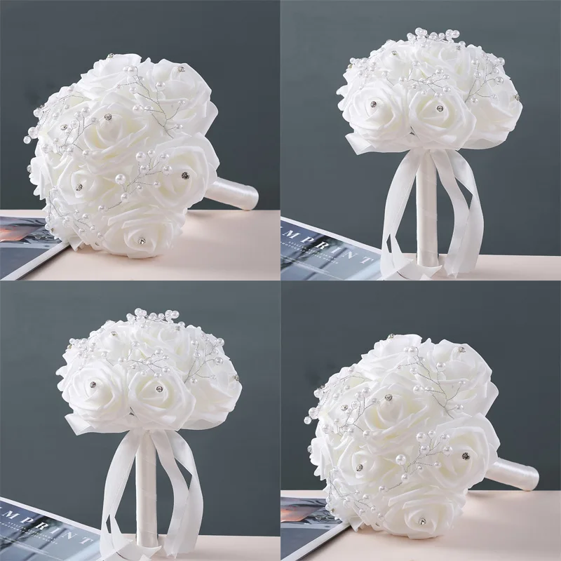 باقة من الورود باقة دافئة للعروس والعريس مناسبة لحفلات الزفاف والخطوبة والديكور المنزلي #4